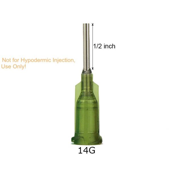 Industrial Unsterilized Blunt Tip Dispensing Needle with Luer Lock 18 Ga x  1/2” – 50 PCS
