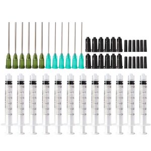 1ml Syringe with 18Ga 1.5” Blunt Needle and Plastic Needle with Matching  Cap (Pack of 10)